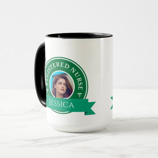 Modern Geregistreerd Verpleegkundige RN Gepersonal Mok (Voorkant links)