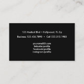 Modern geregistreerd verpleegpatroon visitekaartje (Achterkant)