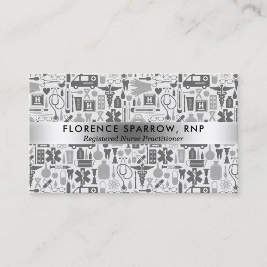 Modern geregistreerd verpleegpatroon visitekaartje (Voorkant)