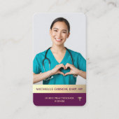 Modern Geregistreerd Verpleegster Elegant Luxe Paa Visitekaartje (Voorkant)