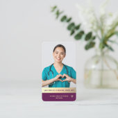 Modern Geregistreerd Verpleegster Elegant Luxe Paa Visitekaartje (Staand voorkant)