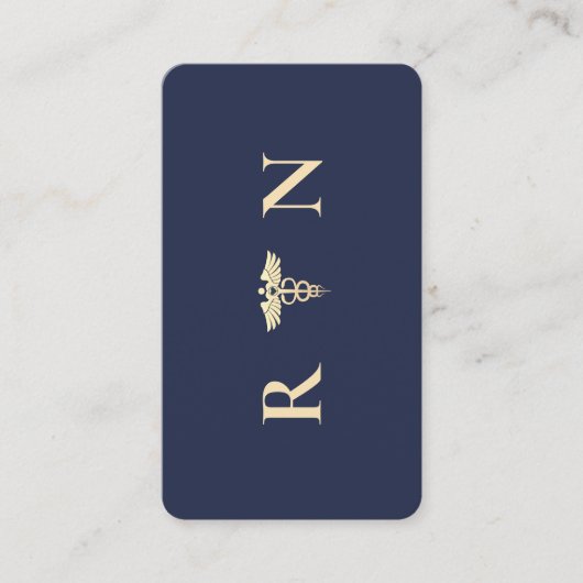 Modern Geregistreerd Verpleegster RN Monogram Donk Visitekaartje (Voorkant)