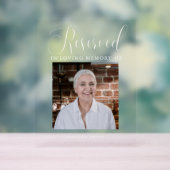 Modern gereserveerd gedenkteken voor foto acryl bord (Neutraal)