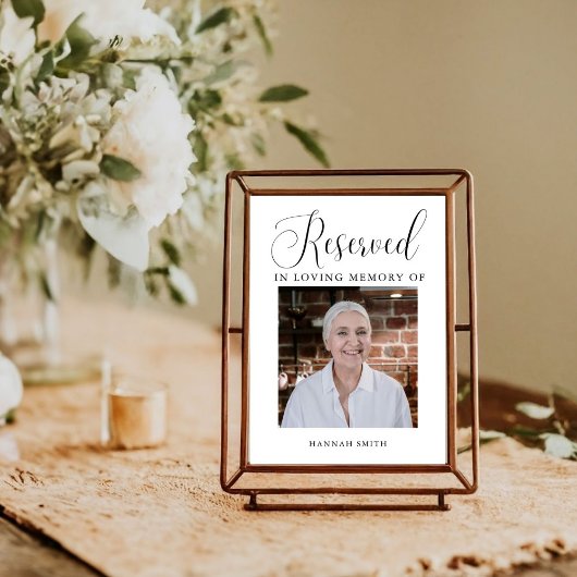 Modern gereserveerd gedenkteken voor foto poster