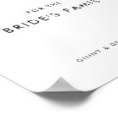 Modern Gereserveerd voor Bruid's Familie Trouwbord Poster (Hoek)