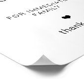 Modern Gereserveerd voor familie Eenvoudige Huweli Poster (Hoek)