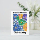 Modern Germany Floral Flower Market Garden Meadow Briefkaart (Staand voorkant)