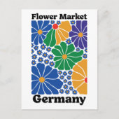Modern Germany Floral Flower Market Garden Meadow Briefkaart (Voorkant)