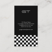 Modern geruit Visitekaartje (Achterkant)