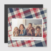 Modern geruite patroon Kerstmis aangepaste familie (Voorkant / Achterkant)