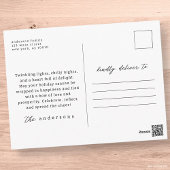 Modern geruite patroon Kerstmis aangepaste familie Briefkaart