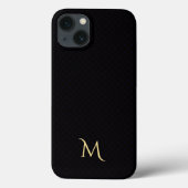 Modern Geruite Patroon Monogram iPad Hard Hoesje (Achterkant)