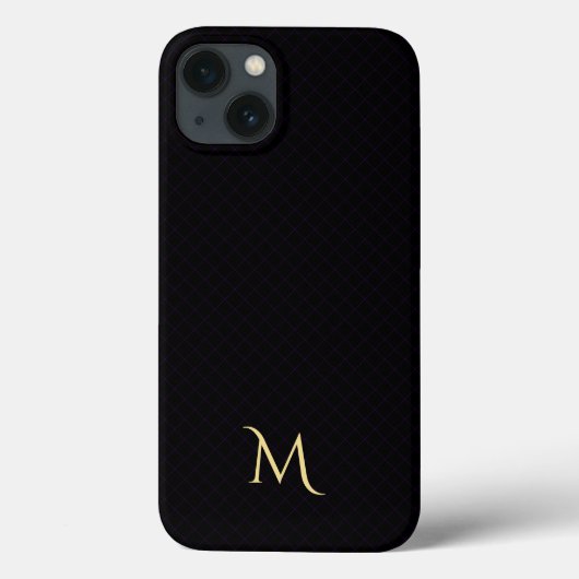 Modern Geruite Patroon Monogram iPad Hard Hoesje (Achterkant)