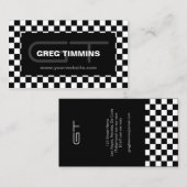 Modern geruite sjabloon voor visitekaartjes (Voorkant / Achterkant)