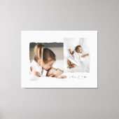 Modern gescheurd rand multi foto gepersonaliseerd  canvas afdruk (Voorkant)