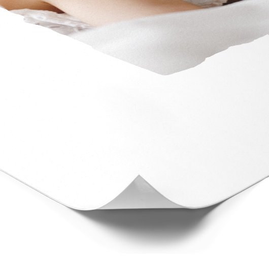 Modern gescheurd rand multi foto gepersonaliseerd  poster (Hoek)