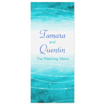 Modern geschilderd abstract zee blauw bruiloft men