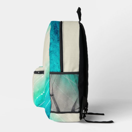 Modern geschilderd sprankelend zee zand patroon bedrukte rugzak (Rechts)