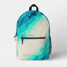 Modern geschilderd sprankelend zee zand patroon bedrukte rugzak