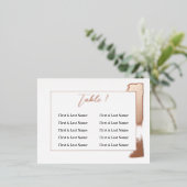 Modern Geschilderd Tafelnummer Bruiloft plaatsing  (Staand Voorkant)