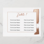 Modern Geschilderd Tafelnummer Bruiloft plaatsing (Voorkant)