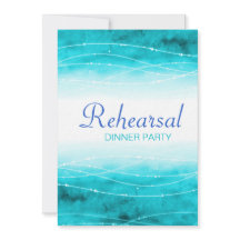 Modern geschilderd zee bruiloft repetitie diner ui