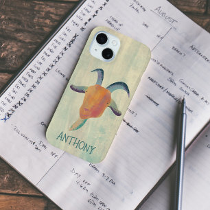 Modern geschilderde geitenillustratie gepersonalis iPhone 15 case