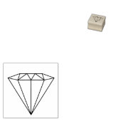 Modern geslepen diamanten edelsteen overzicht rubberstempel (Gestempeld)