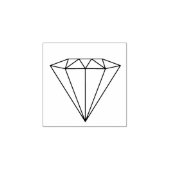 Modern geslepen diamanten edelsteen overzicht rubberstempel (Afrduk)