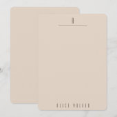 modern gesofisticeerd monogram notitiekaartje (Voorkant / Achterkant)