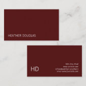 Modern gesophisticeerd diep rood visitekaartje (Voorkant / Achterkant)