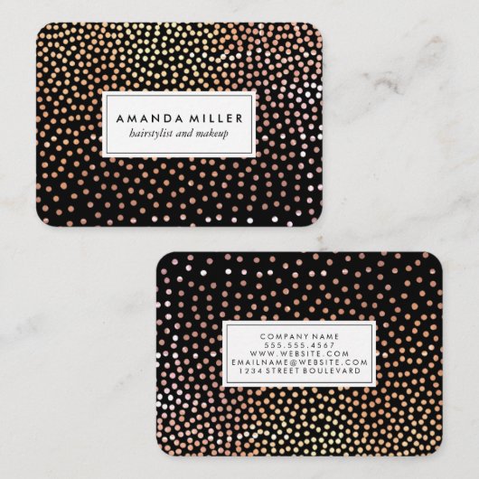 Modern gespikkeld patroon visitekaartje (Voorkant / Achterkant)