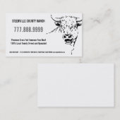 Modern gestileerd Boerderij van de Ref van rundvle Visitekaartje (Voorkant / Achterkant)