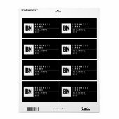Modern gestileerd geometrisch retour adreslabel etiket (Full Sheet)