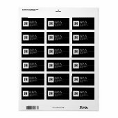 Modern gestileerd geometrisch retouradreslabel etiket (Full Sheet)