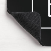 Modern gestileerd Initiaal monogram | Wit en zwart Muismat (Hoek)