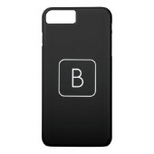 Modern gestileerde Initiaal Monogram | Wit & Zwart Case-Mate iPhone Case (Achterkant)