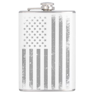 Modern gestileerde zwarte Amerikaanse vlag, Abstra Heupfles