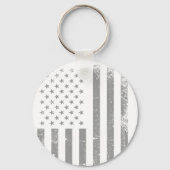 Modern gestileerde zwarte Amerikaanse vlag, Abstra Sleutelhanger (Achterkant)