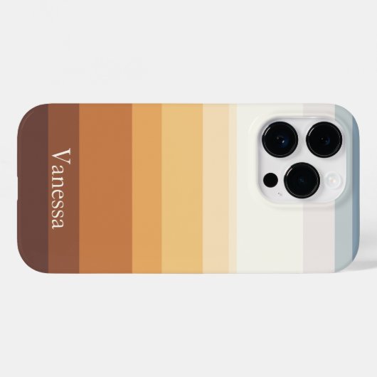 Modern gestreept Case-Mate iPhone case (Achterkant (horizontaal))