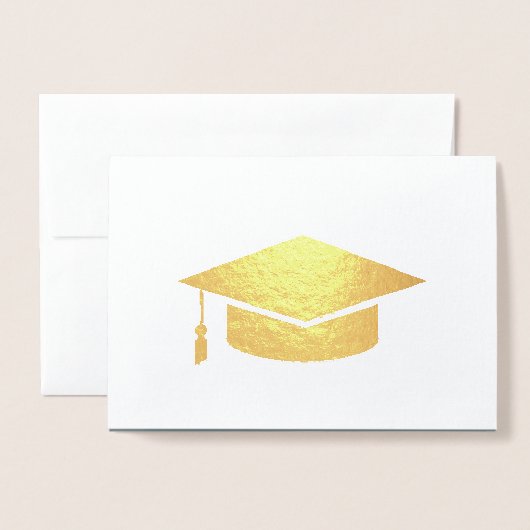 modern, gestreept en elegant afstuderen afstudeerd folie kaarten (Voorkant met envelop)