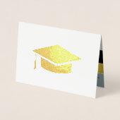 modern, gestreept en elegant afstuderen afstudeerd folie kaarten (Voorkant)