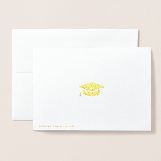 modern, gestreept en elegant afstuderen afstudeerd folie kaarten (Met envelop)