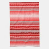 Modern gestreept ontwerp in verschillende tinten r theedoek (Verticaal)