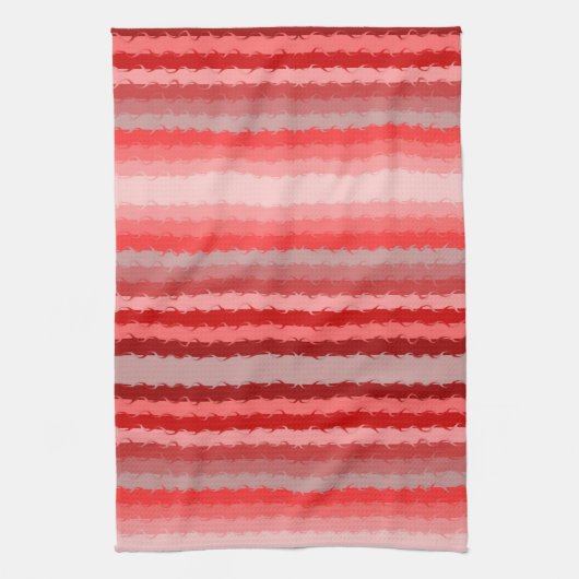 Modern gestreept ontwerp in verschillende tinten r theedoek (Verticaal)