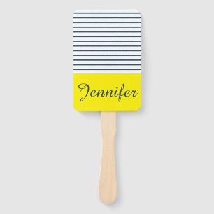 Modern gestreept patroon handwaaier