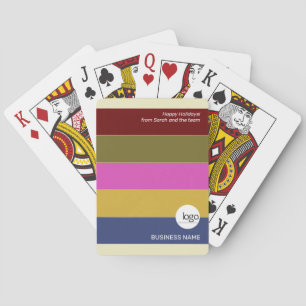 MODERN GESTREEPT ZAKELIJK BEDRIJF LOGO CLIENT CADE POKERKAARTEN