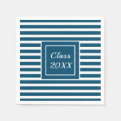 Modern gestreepte gepersonaliseerde Afstuderen Servet (Voorkant)
