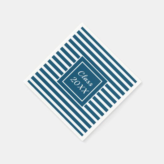 Modern gestreepte gepersonaliseerde Afstuderen Servet (Hoek)