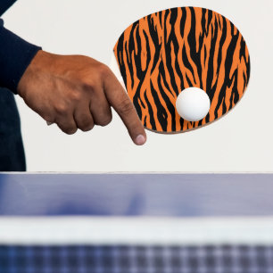 Modern Gestreepte tijgerhuiden Print katachtige wi Tafeltennisbatje